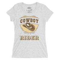 Load image into Gallery viewer, Cowboy Rider Women&#39;s Tri-Blend Slim Fit T-Shirt
