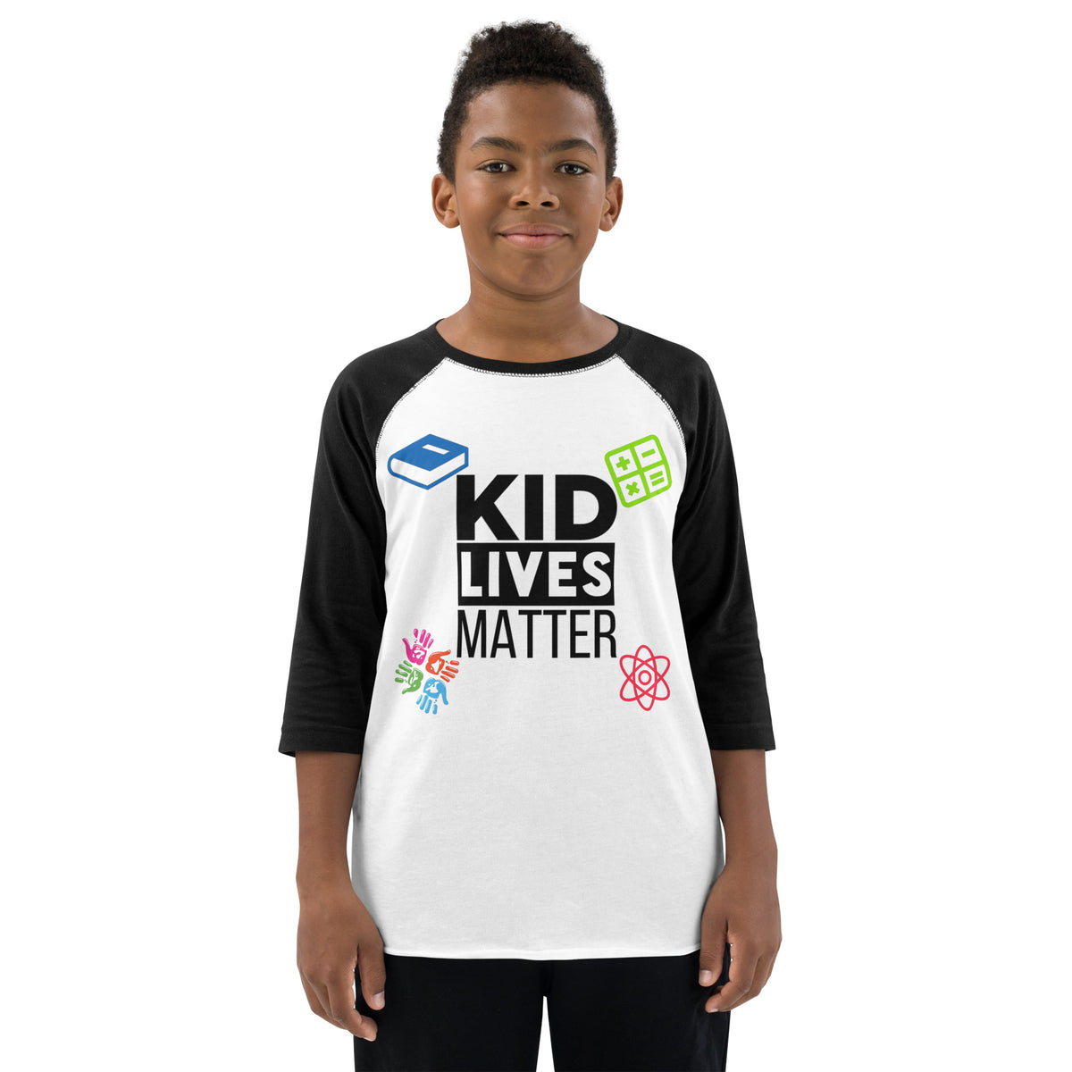 Youth Kid Lives Matter Baseball Shirt