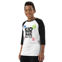 Load image into Gallery viewer, Youth Kid Lives Matter Baseball Shirt
