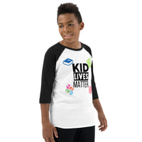 Load image into Gallery viewer, Youth Kid Lives Matter Baseball Shirt
