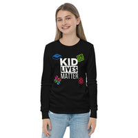 Load image into Gallery viewer, Youth Kid Lives Matter Long Sleeve T-Shirt - Black

