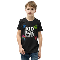 Load image into Gallery viewer, Youth Kid Lives Matter Short Sleeve T-Shirt - Black
