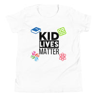 Load image into Gallery viewer, Youth Kid Lives Matter Short Sleeve T-Shirt - White

